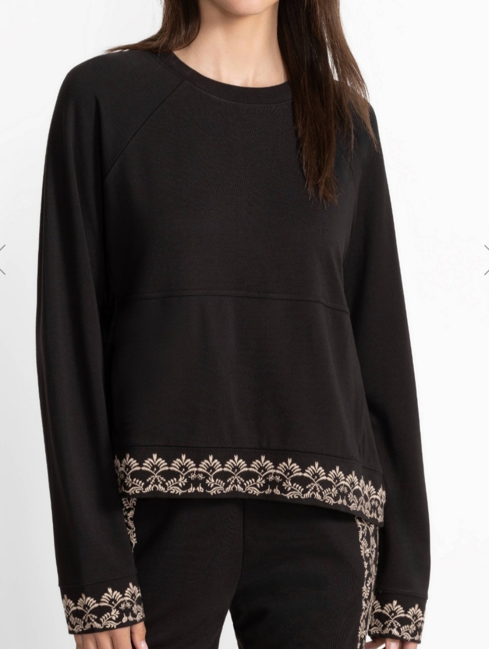 Johnny Was Bee Active Long Sleeve Crew Pullover